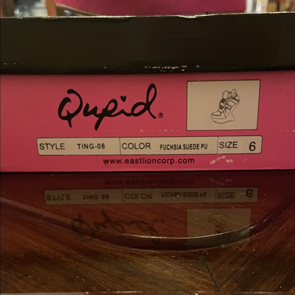 Qupid Pink and Green Platform Shoes - Picture 2 of 4